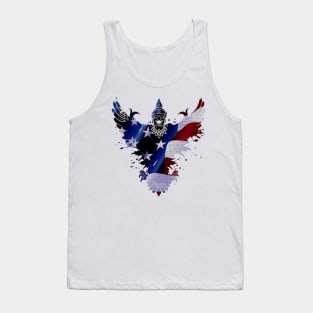 The Art Painting Of US Flags Tank Top